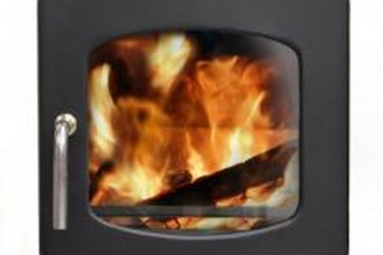 An ecodesign ready wood burner alight on display at the Burham showroom